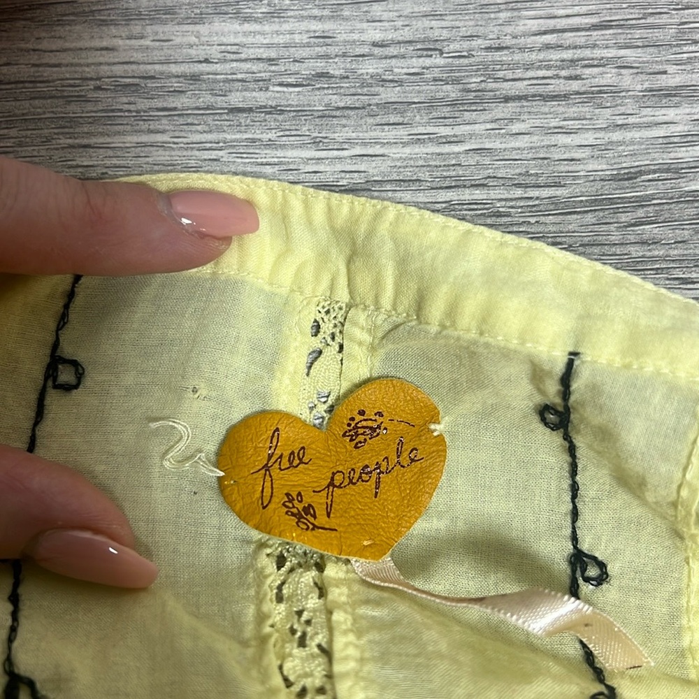 Free People Y2K Embroidered Babydoll Camisole Peasant Tank Top 4 - Picture 6 of 7